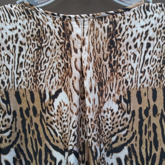 Adrienne Vittadini Leopard Print Blouse Sz L - Picture 7 of 8